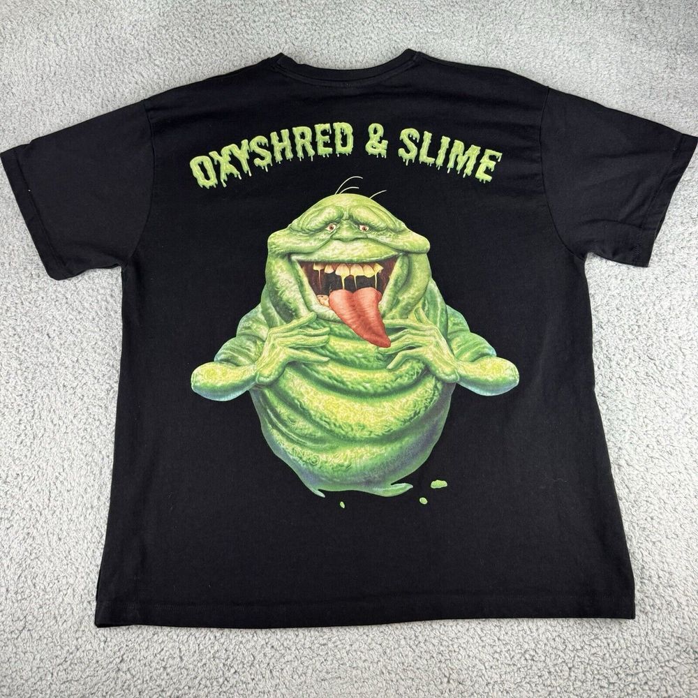 Ghostbusters x EHP Labs Tee T Shirt Medium SLIMER Gym‎ Workout Top Black